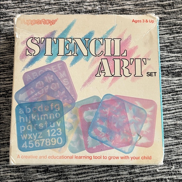 Tupperware Other - Vintage Tupperware Tuppertoys Stencil Art Set